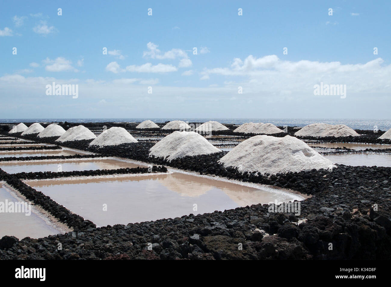 Salt extraction La Palma Stock Photo