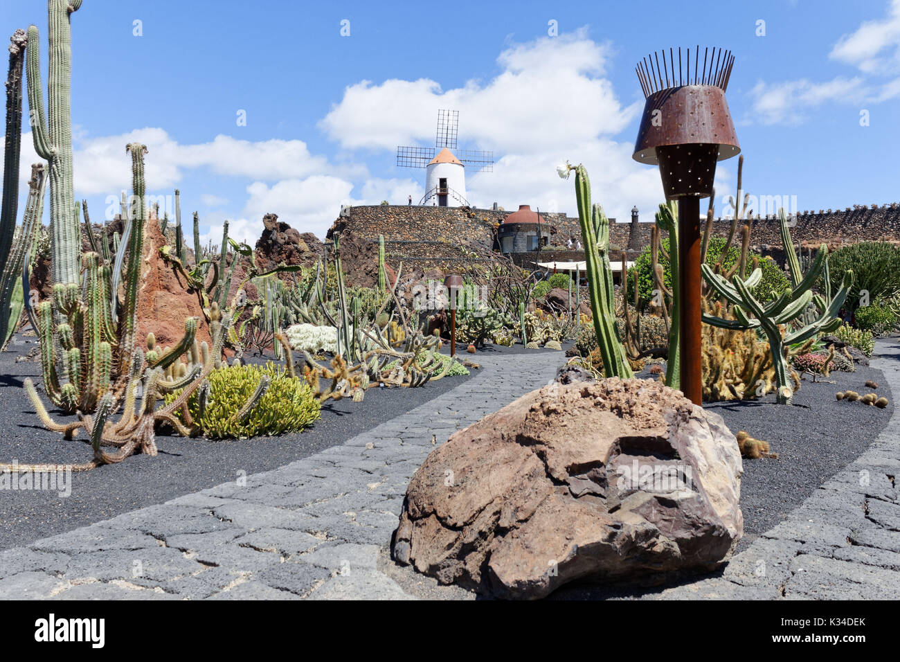 Teguise, Spain. Guatiza's cactus garden, created by César Manrique ...