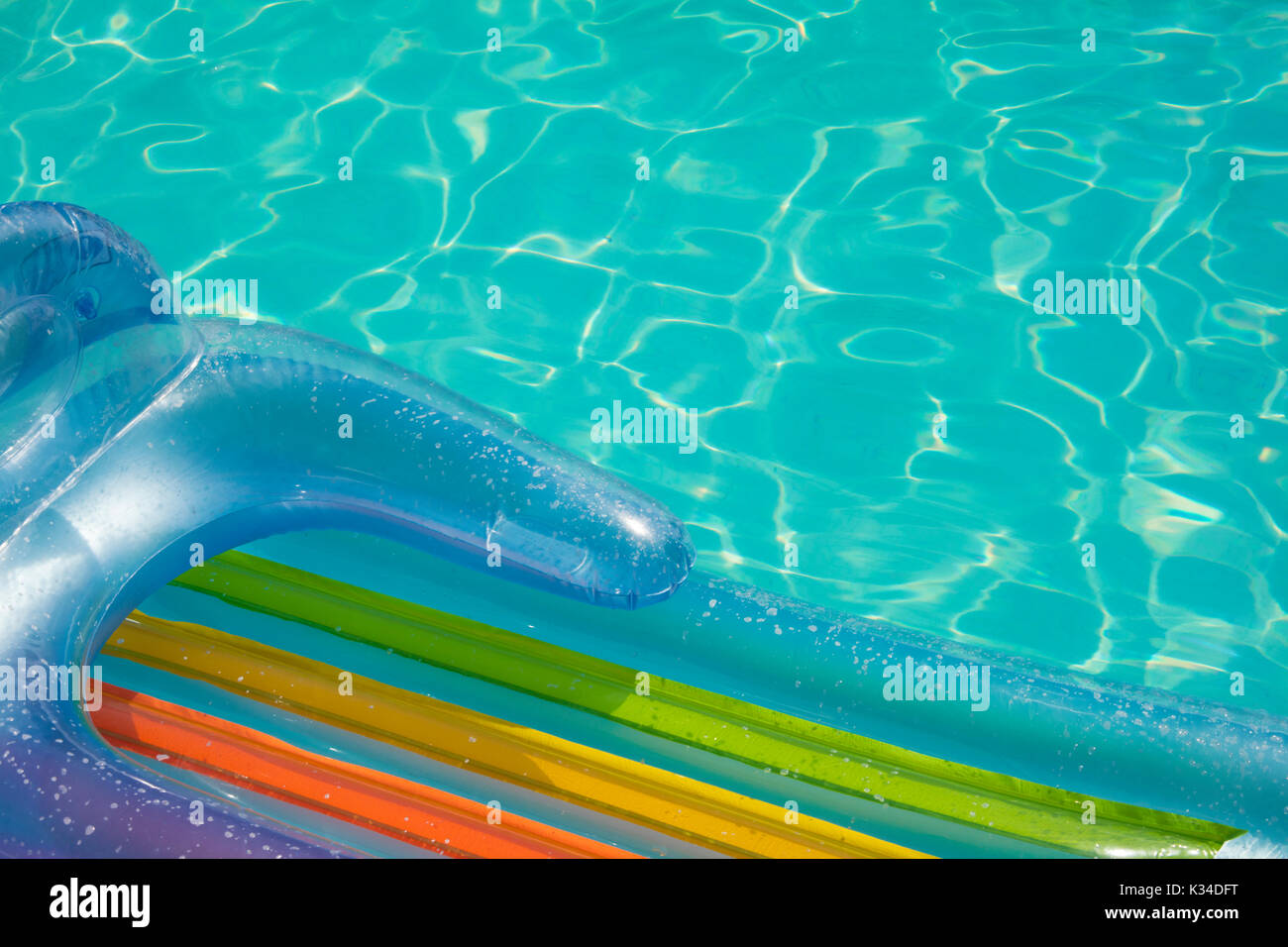 Closeup of air mattress at swimming pool Stock Photo Alamy