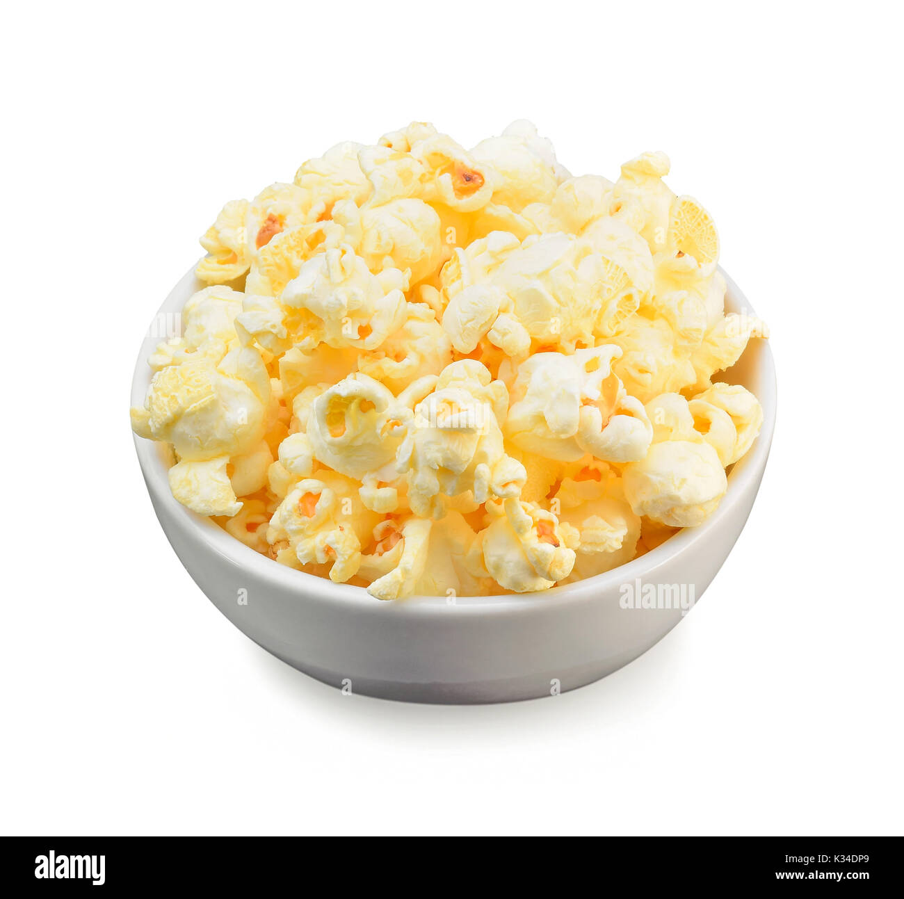 popcorn isolated on white background Stock Photo