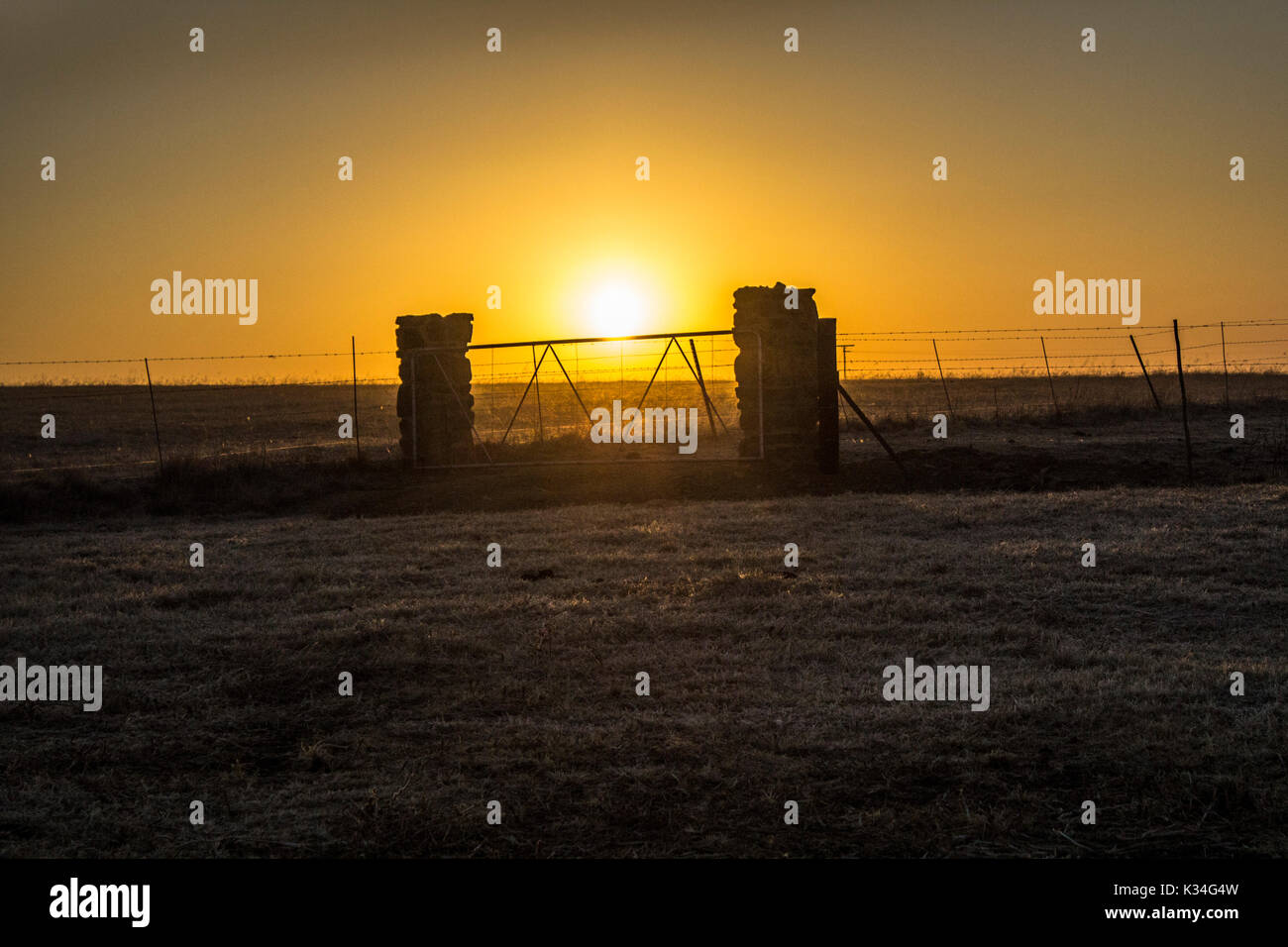 South African winter sunrise in the countryside Stock Photo