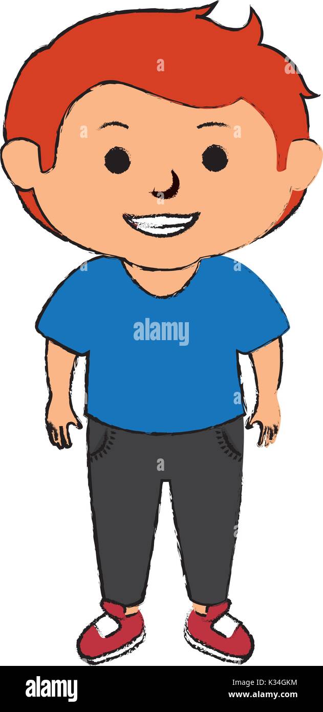 cute little boy character vector illustration design Stock Vector Image ...