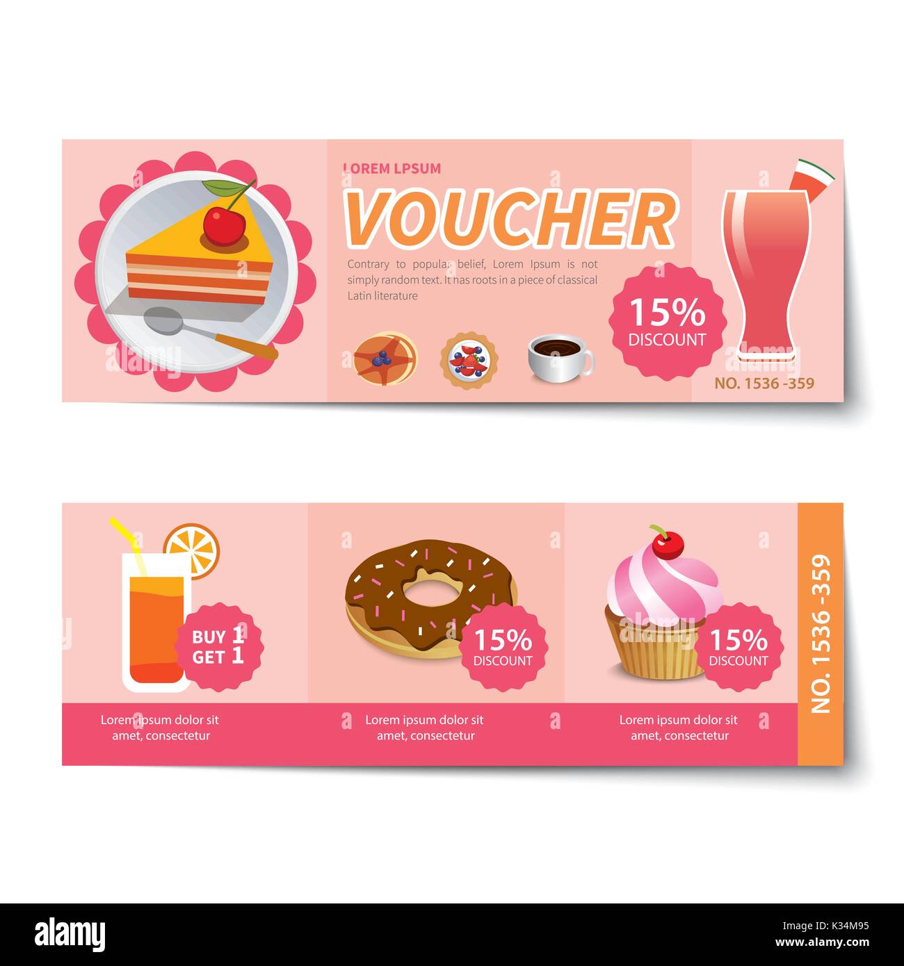 bakery voucher discount template design Stock Vector Image &amp; Art - Alamy