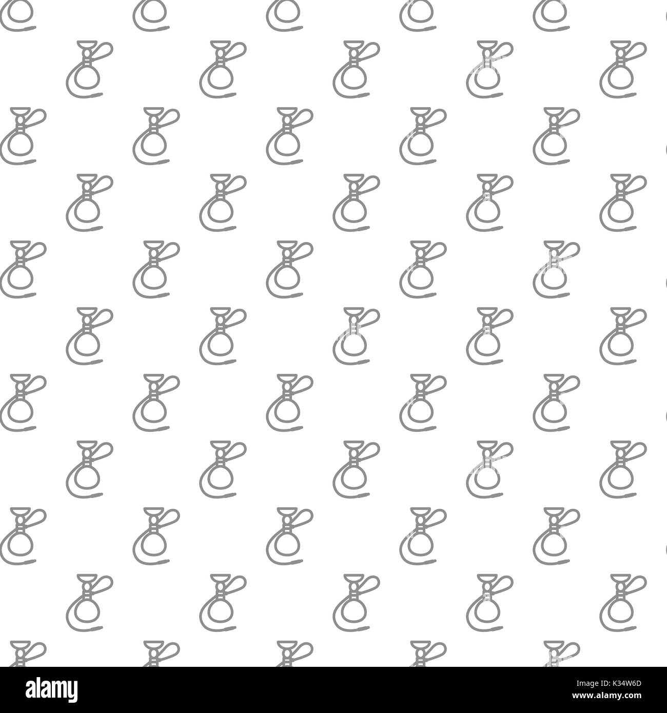 Unique digital hookah seamless pattern with various icons and symbols on white background flat vector illustration Stock Vector