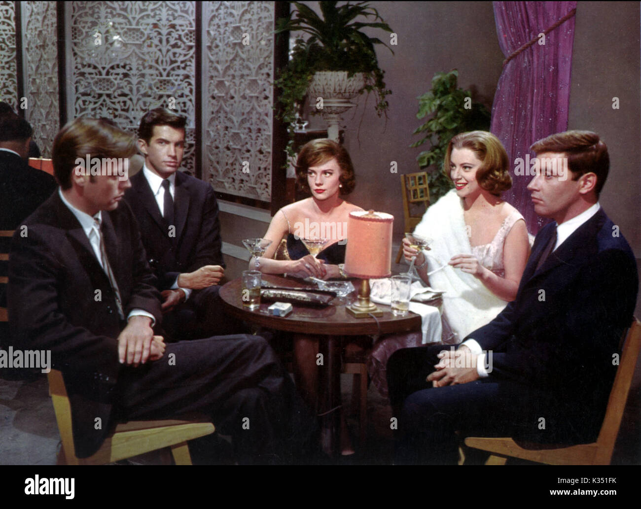ALL THE FINE YOUNG CANNIBALS  ROBERT WAGNER, GEORGE HAMILTON, NATALIE WOOD, SUSAN KOHNER,      Date: 1960 Stock Photo