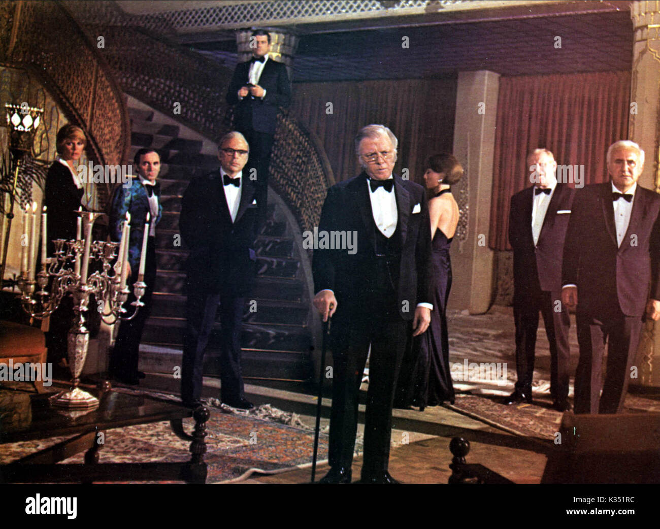 AND THEN THERE WERE NONE  ELKE SOMMER, CHARLES AZNAVOUR, HERBERT LOM, OLIVER REED, RICHARD ATTENBOROUGH, STEPHANE AUDRAN, GERT FROBE, ADOLFO CELI     Date: 1974 Stock Photo