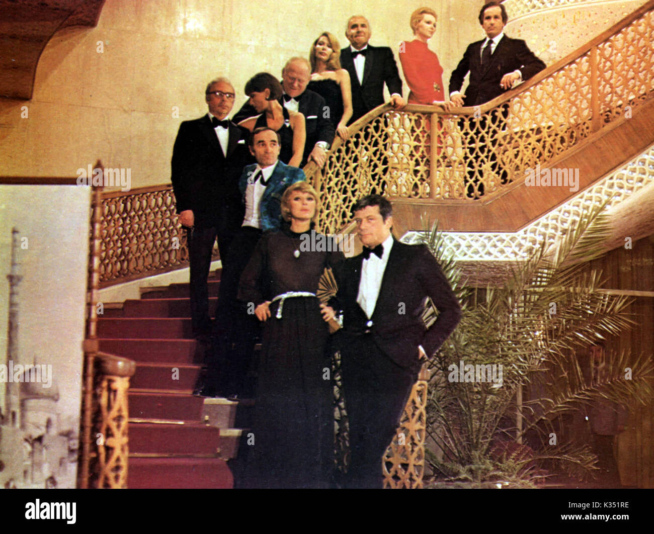 AND THEN THERE WERE NONE ALBERTO DE MENDOZA, MARIA REHM, ADOLFO CELI, , GERT FROBE, STEPHANE AUDRAN, HERBERT LOM, CHARLES AZNAVOUR, ELKE SOMMER, OLIVER REED     Date: 1974 Stock Photo