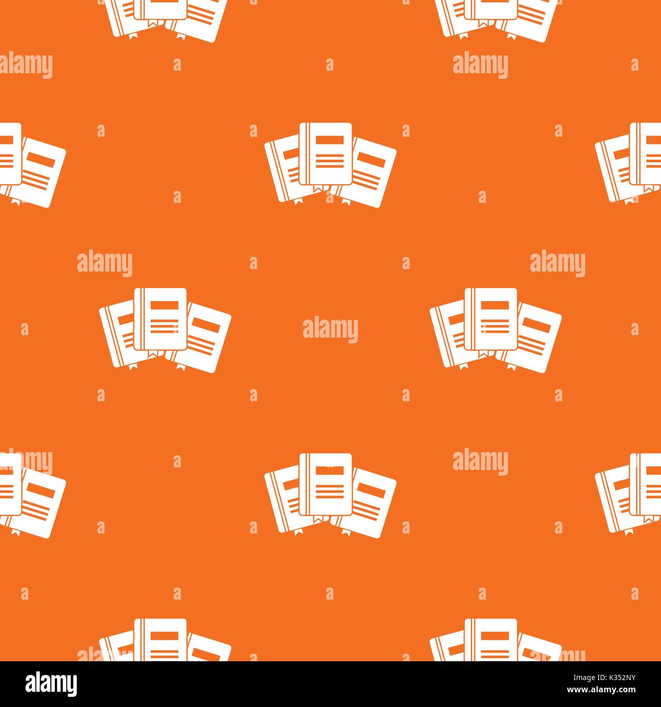 Three books with bookmarks pattern seamless Stock Vector