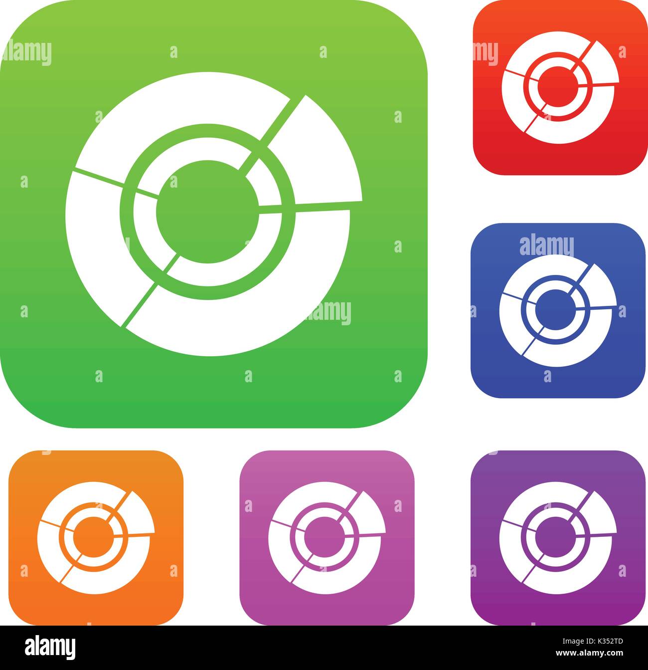Pie chart for infographic set collection Stock Vector Image & Art - Alamy
