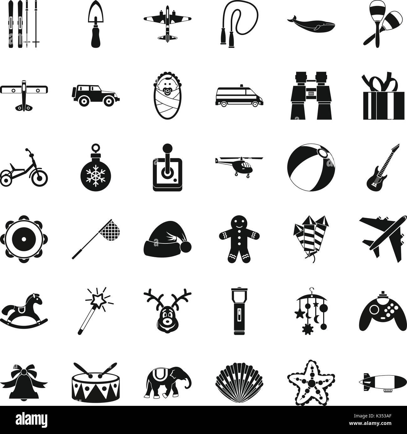 Drum icons set, simple style Stock Vector Image & Art Alamy