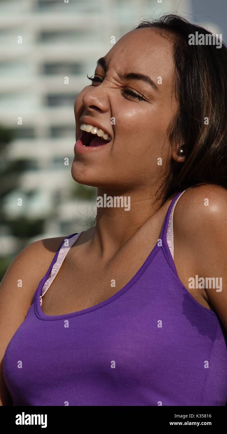 Hispanic teens laughing hi-res stock photography and images - Alamy