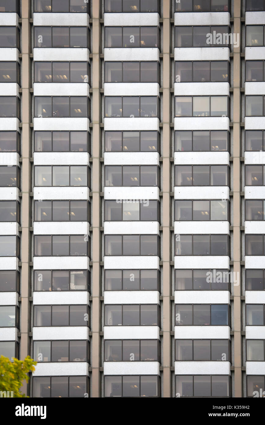 facade of the building in Constructivist style Stock Photo
