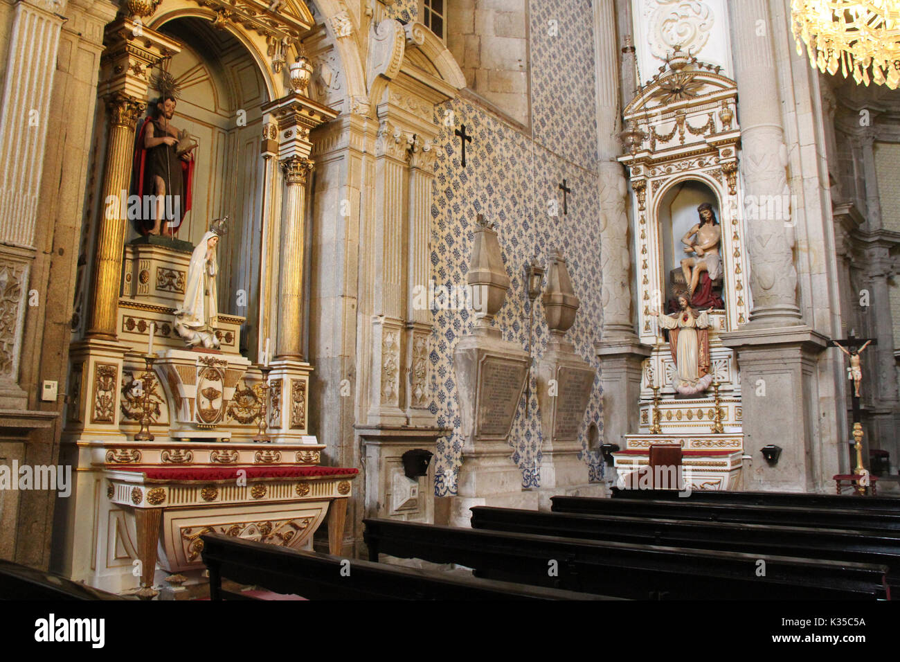 Church (igreja da Misericordia) in Porto (Portugal). Stock Photo