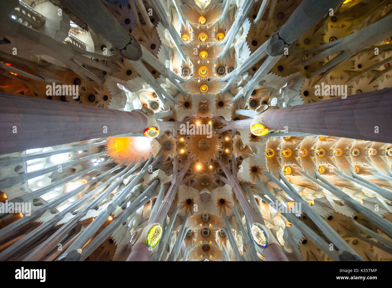 Interior view of Sagrada Familia Stock Photo - Alamy