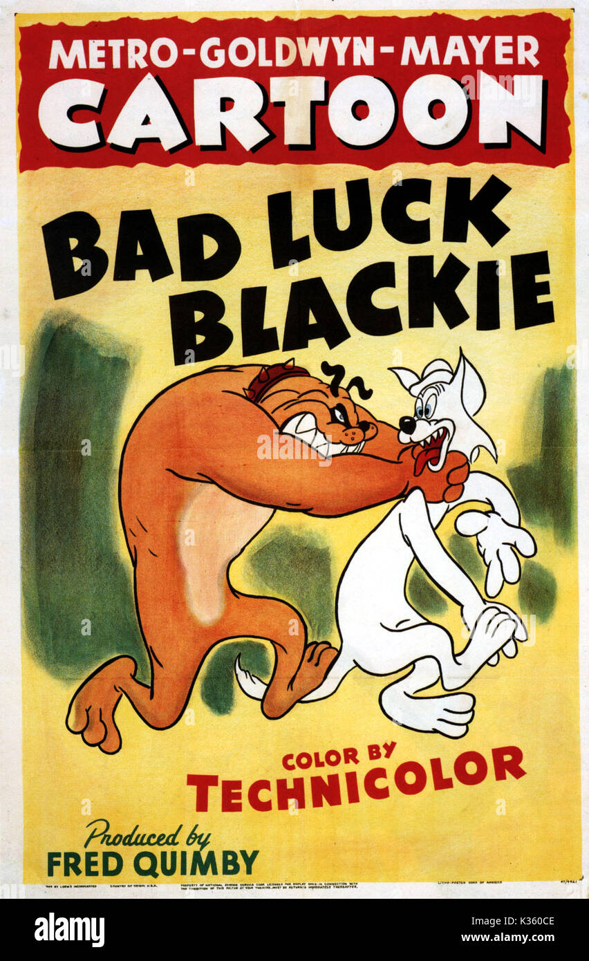 BAD LUCK BLACKIE Tex Avery Cartoon     Date: 1949 Stock Photo