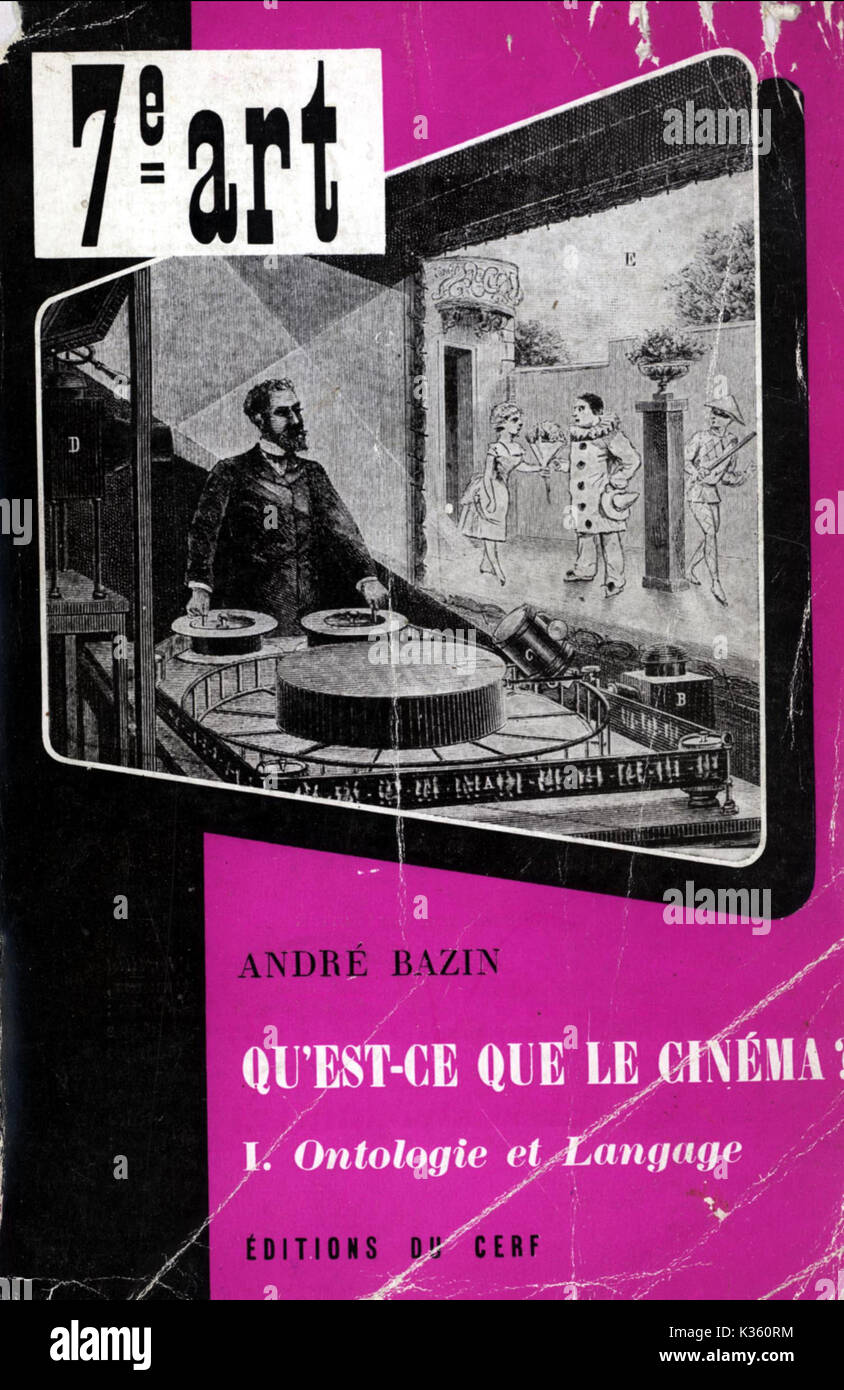 QU'EST-CE QUE LE CINEMA? Front cover of a book of criticism by Andre Bazin  published in 1958 Stock Photo - Alamy