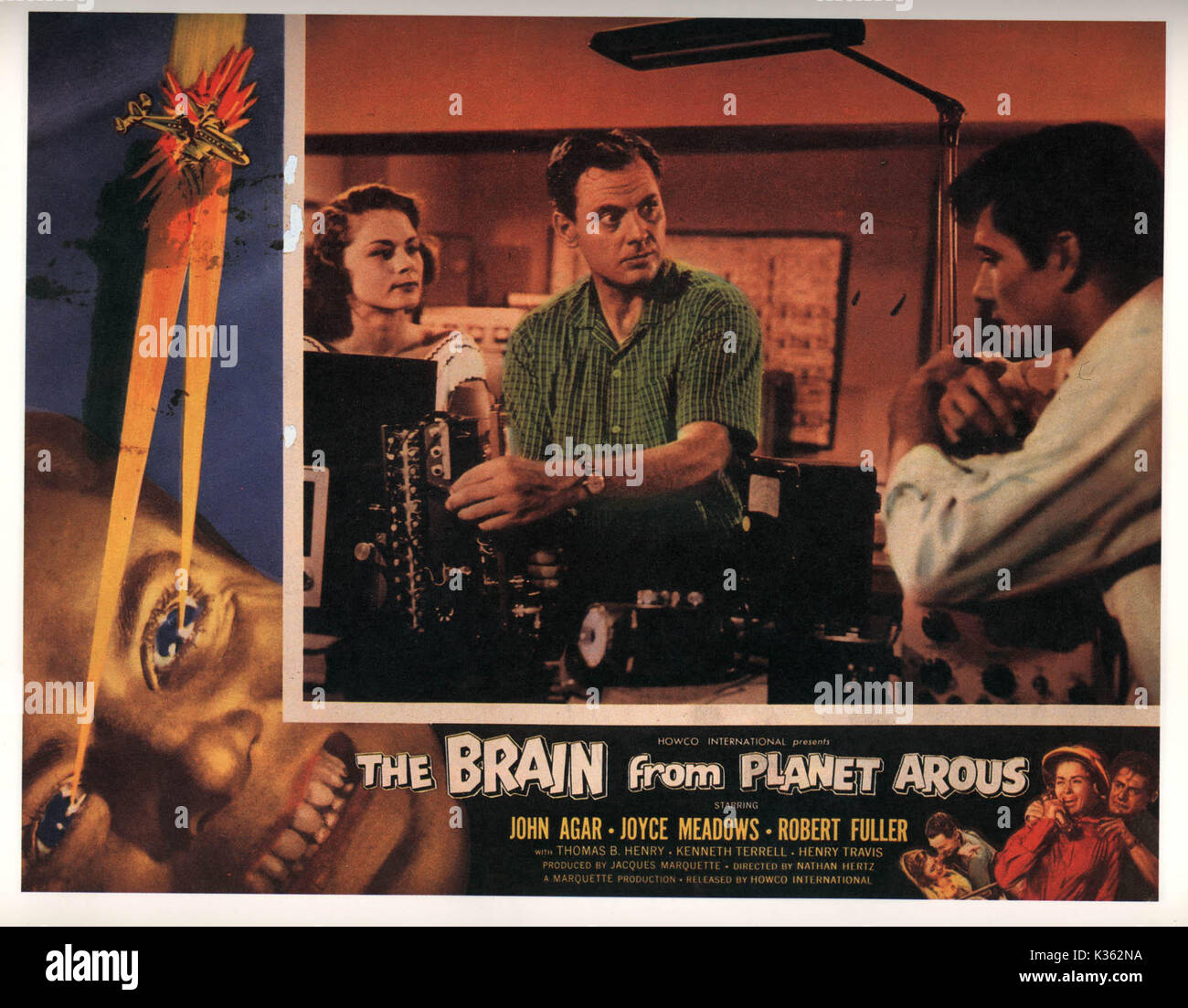 THE BRAIN FROM PLANET AROUS  LOBBY CARD     Date: 1957 Stock Photo