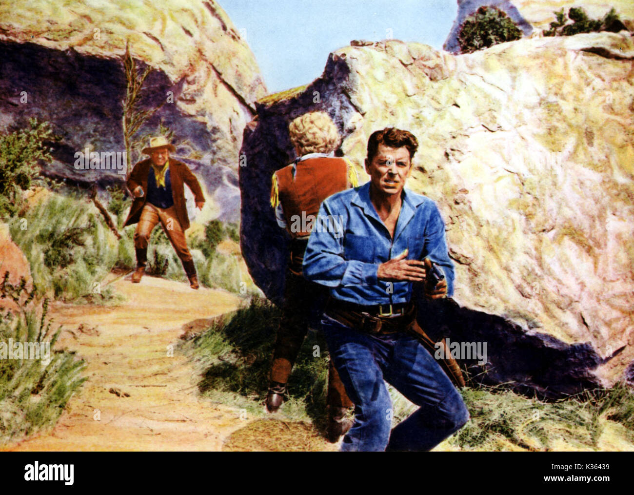 CATTLE QUEEN OF MONTANA RONALD REAGAN, BARBARA STANWYCK Date: 1954