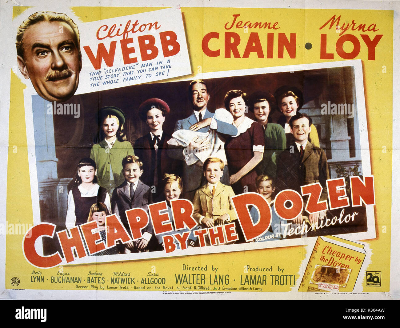 CHEAPER BY THE DOZEN      Date: 1950 Stock Photo