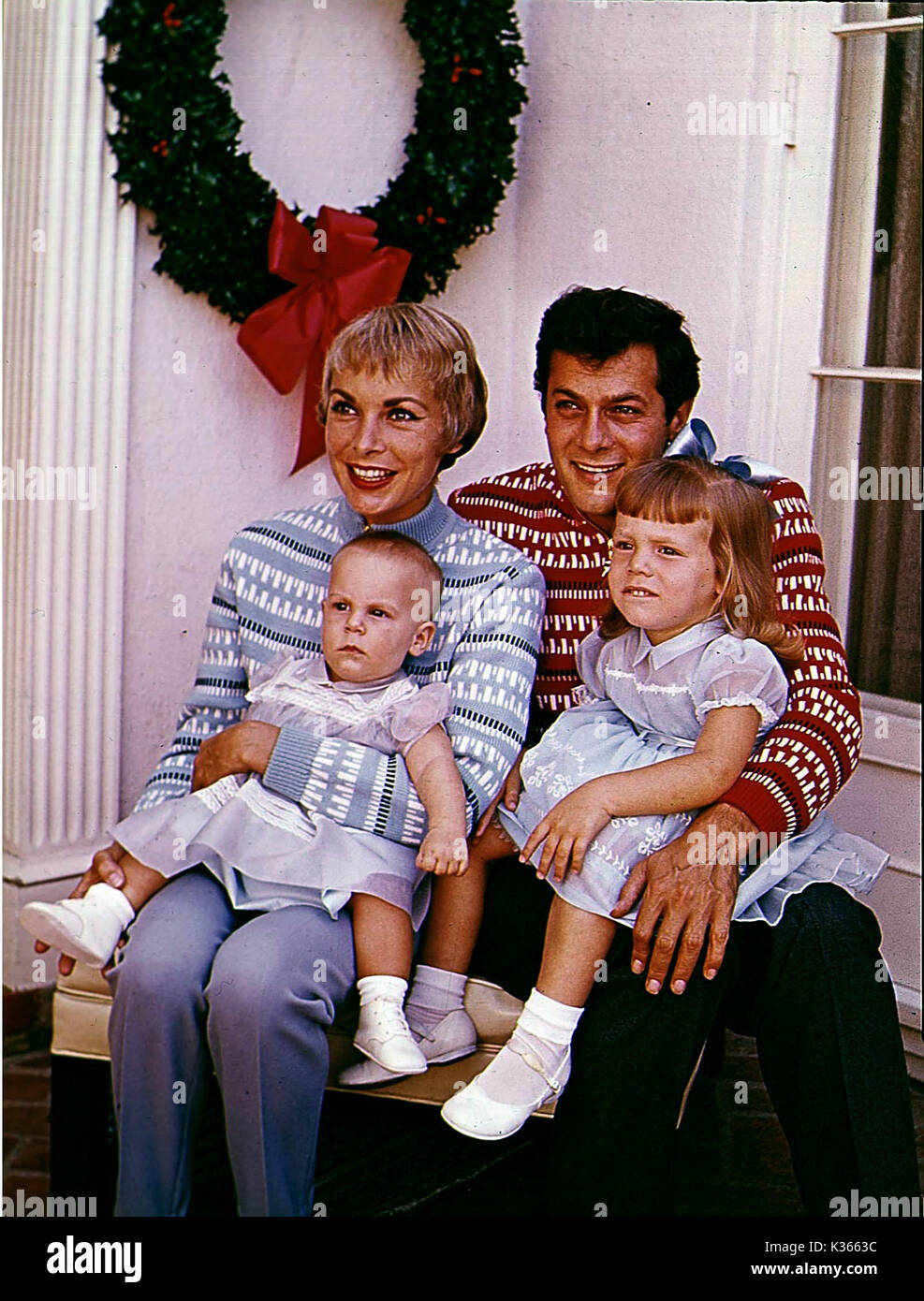 JANET LEIGH, TONY CURTIS AND FAMILY BOTTOM LEFT, JAMIE LEE CURTIS, BOTTOM  RIGHT KELLY CURTIS Stock Photo - Alamy