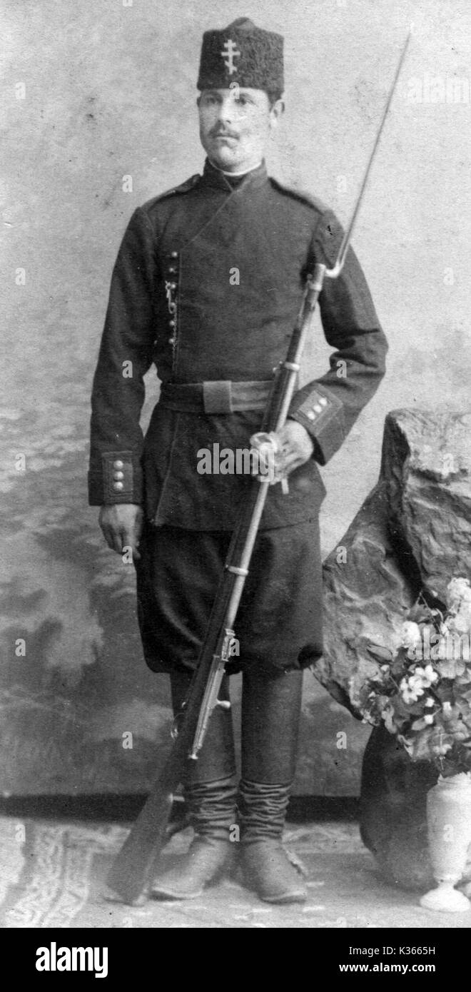 Bulgarian Soldier WW1 Stock Photo