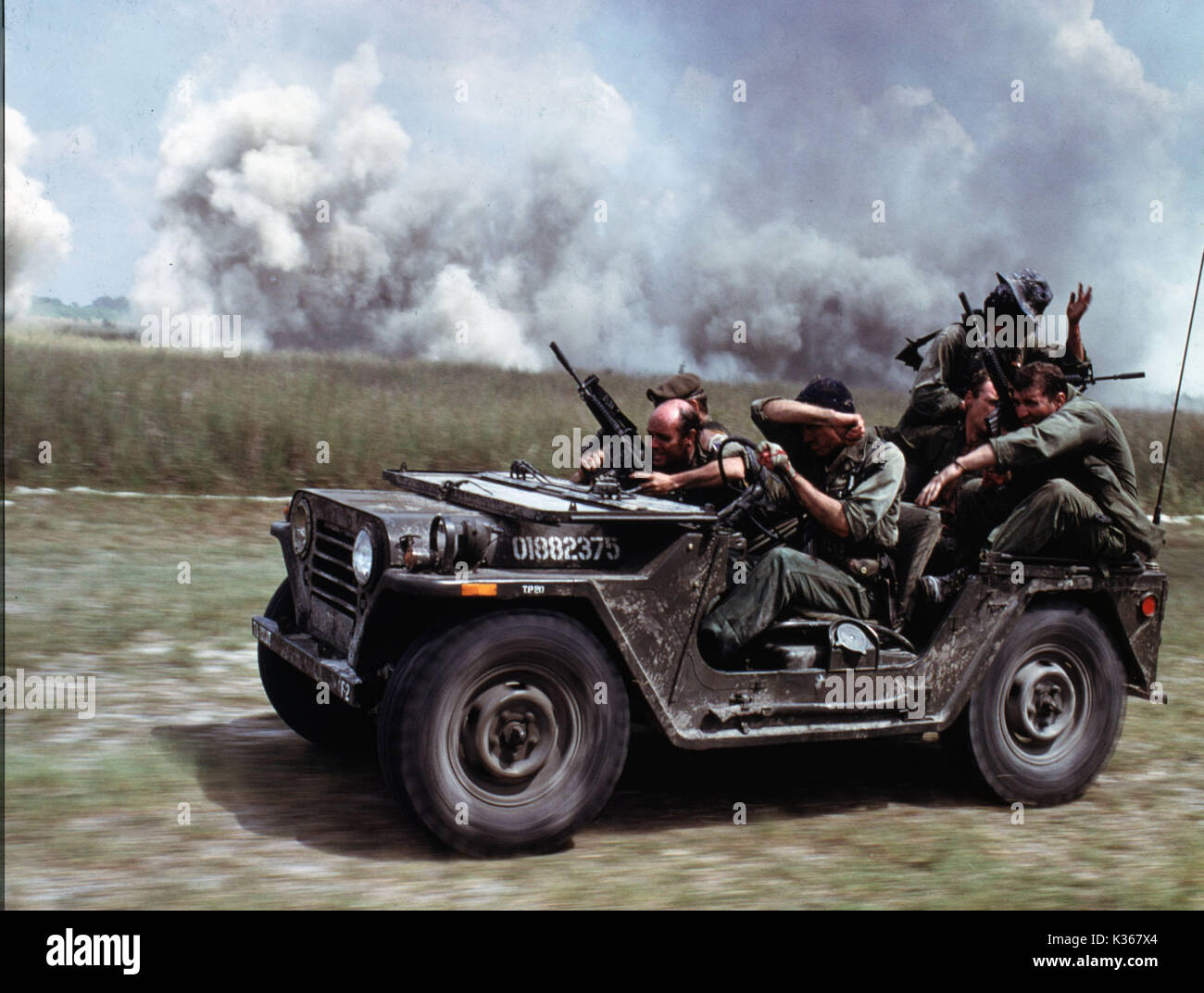 THE DOGS OF WAR JEEP A UNITED ARTISTS FILM     Date: 1981 Stock Photo
