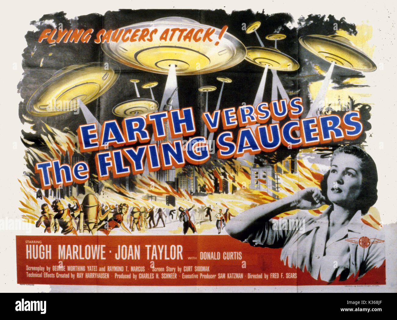 Earth vs the flying saucers 1956 hires stock photography and images