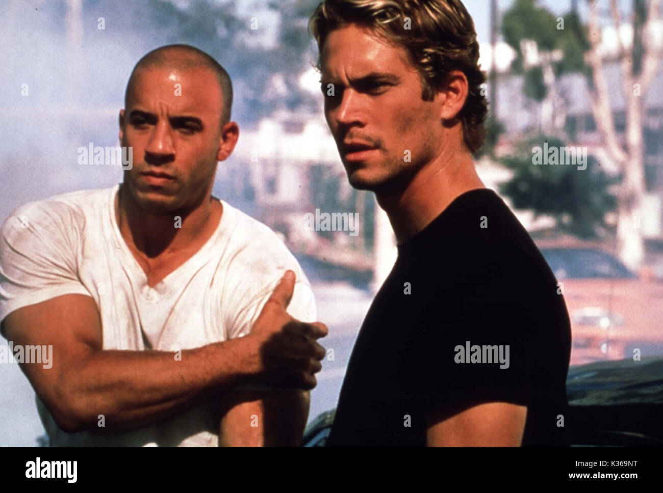 THE FAST AND THE FURIOUS VIN DIESEL, PAUL WALKER     Date: 2001 Stock Photo