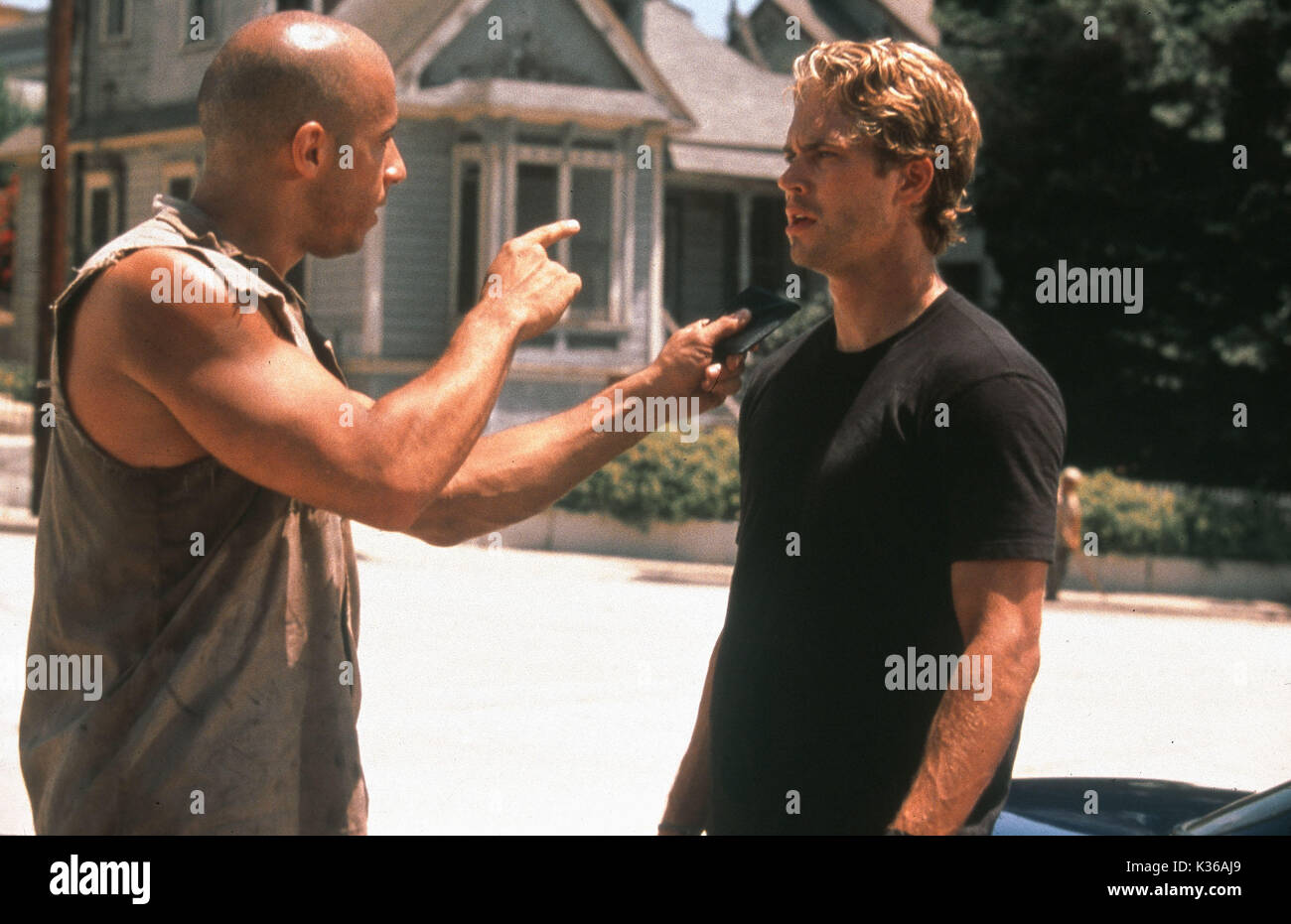 THE FAST AND THE FURIOUS PAUL WALKER AND VIN DIESEL A UNIVERSAL FILM     Date: 2001 Stock Photo