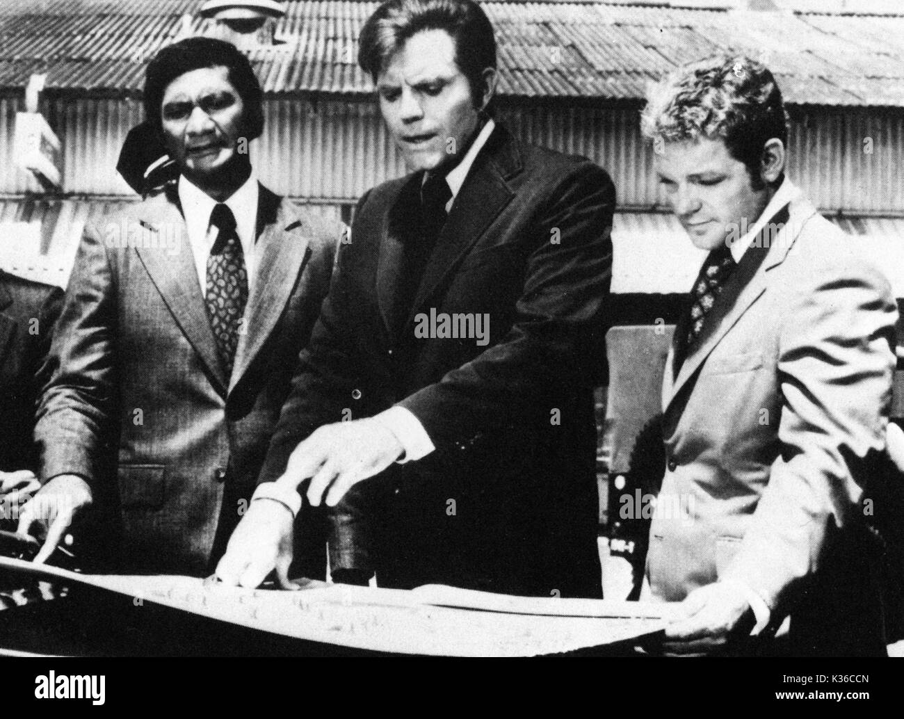 HAWAII FIVE-O L-R, [?], JACK LORD, JAMES MACARTHUR Stock Photo