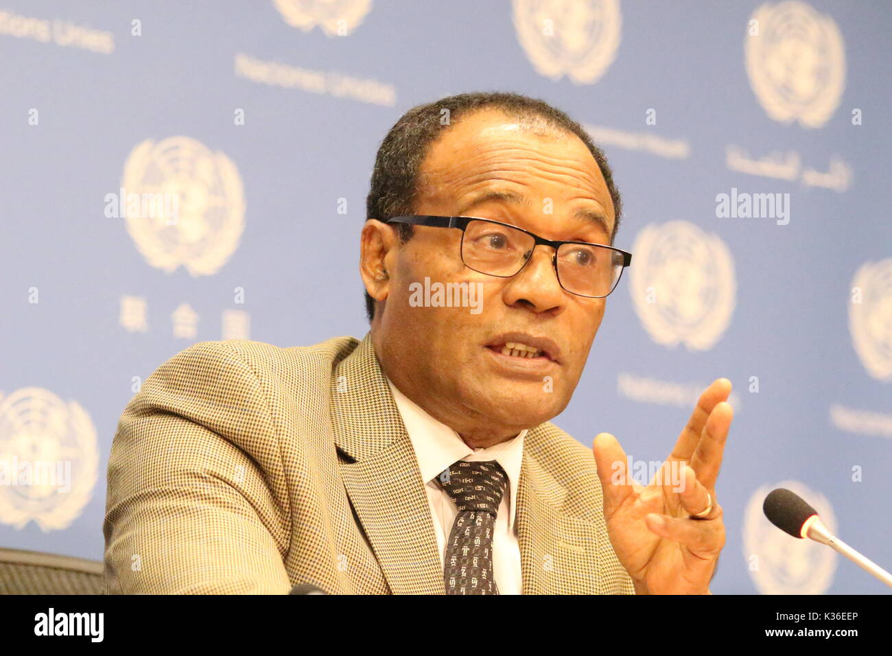 UN, New York, USA. 1st Sep, 2017. UN Security Council President Tekeda