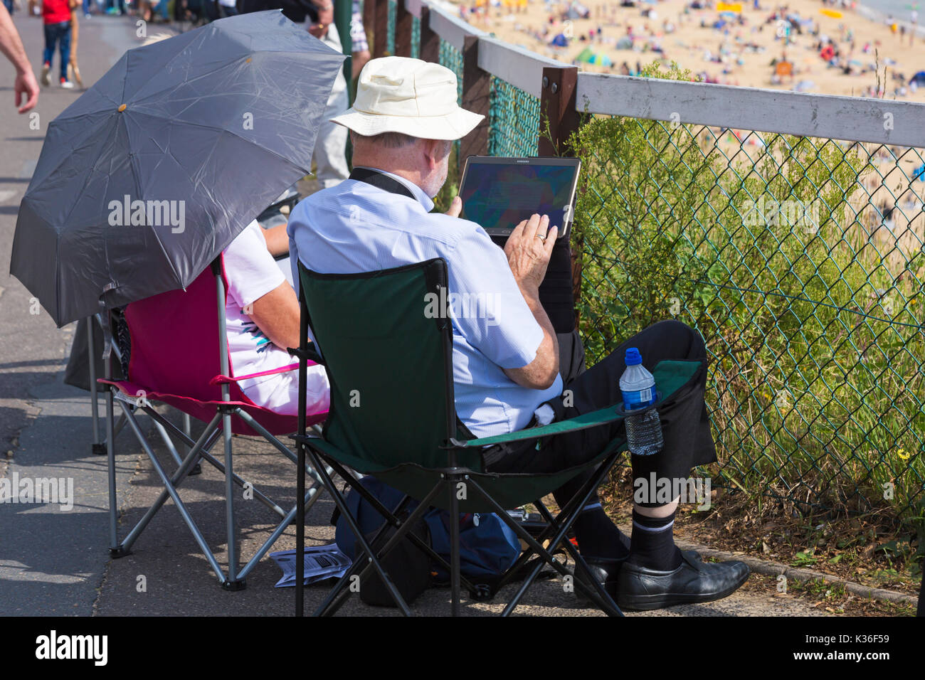 Bournemouth, UK. 1st Sep, 2017. The second day of the tenth anniversary of the Bournemouth Air Festival on a warm sunny day on the South Coast. Credit: Carolyn Jenkins/Alamy Live News Stock Photo