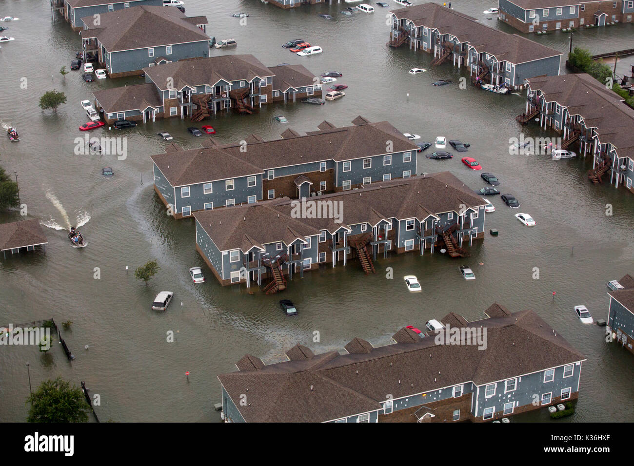 Beaumont, United States. 30th Aug, 2017. An apartment complex