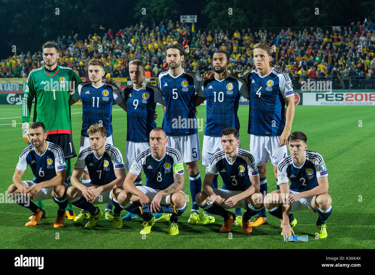 Vilnius Lithuania 1st Sep 2017 Players Of Scotland Pose For A 1st Sep 2017 Players Of Scotland Pose For A Group Photo Before The Fifa World Cup European Qualifying F Match Between Lithuania And At Lff