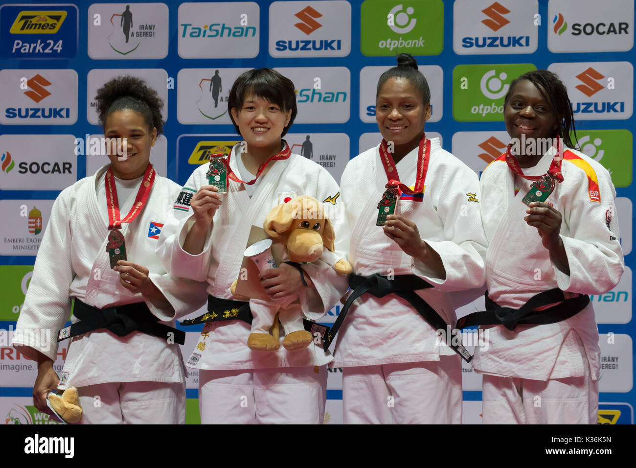 Budapest Hungary 1st Sep 2017 Gold Medalist Chizuru Arai 2nd L Of budapest-hungary-1st-sep-2017-gold-medalist-chizuru-arai-2nd-l-of