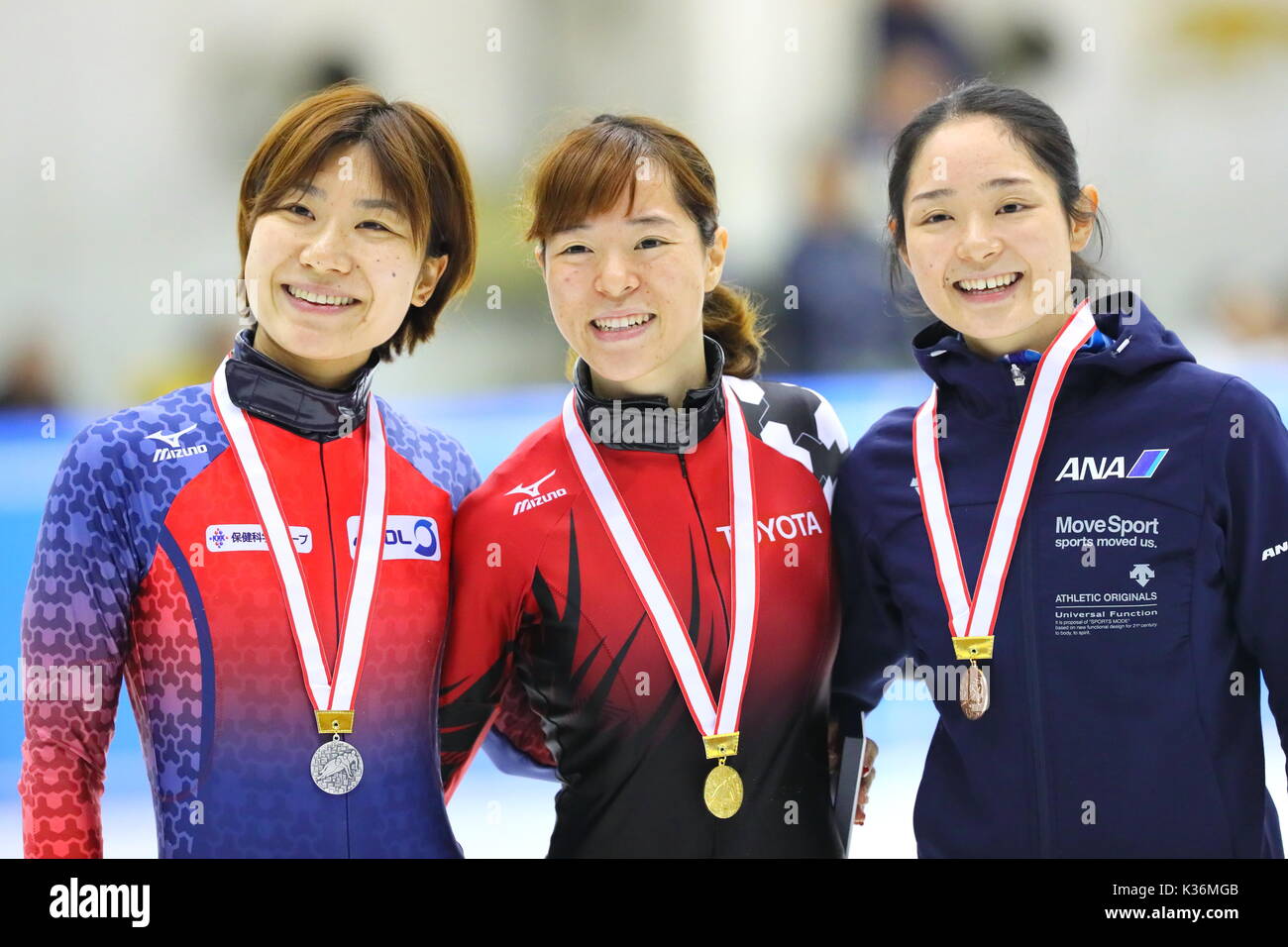Nagano, Japan. 1st Sep, 2017. LR) Yui Sakai, Sumire Kikuchi, Yuki