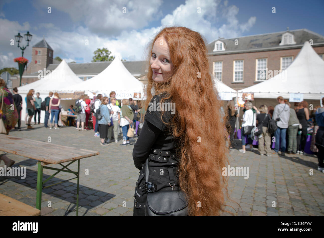 Breda, Holland. 02nd Sep, 2017. As every year, in the month of September is celebrated in the Dutch city of Breda the Redhead Days. It is an event that brings together red-haired people from all over the world every year. Fashion shows, hairdressing, seminars or art exhibitions are some of the activities that during a weekend invade the city center in this peculiar encounter. Credit: Nacho Calonge/Alamy Live News Stock Photo