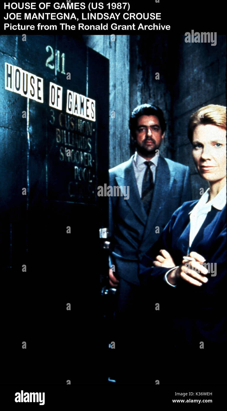 HOUSE OF GAMES JOE MANTEGNA, LINDSAY CROUSE Date 1987 Stock Photo Alamy