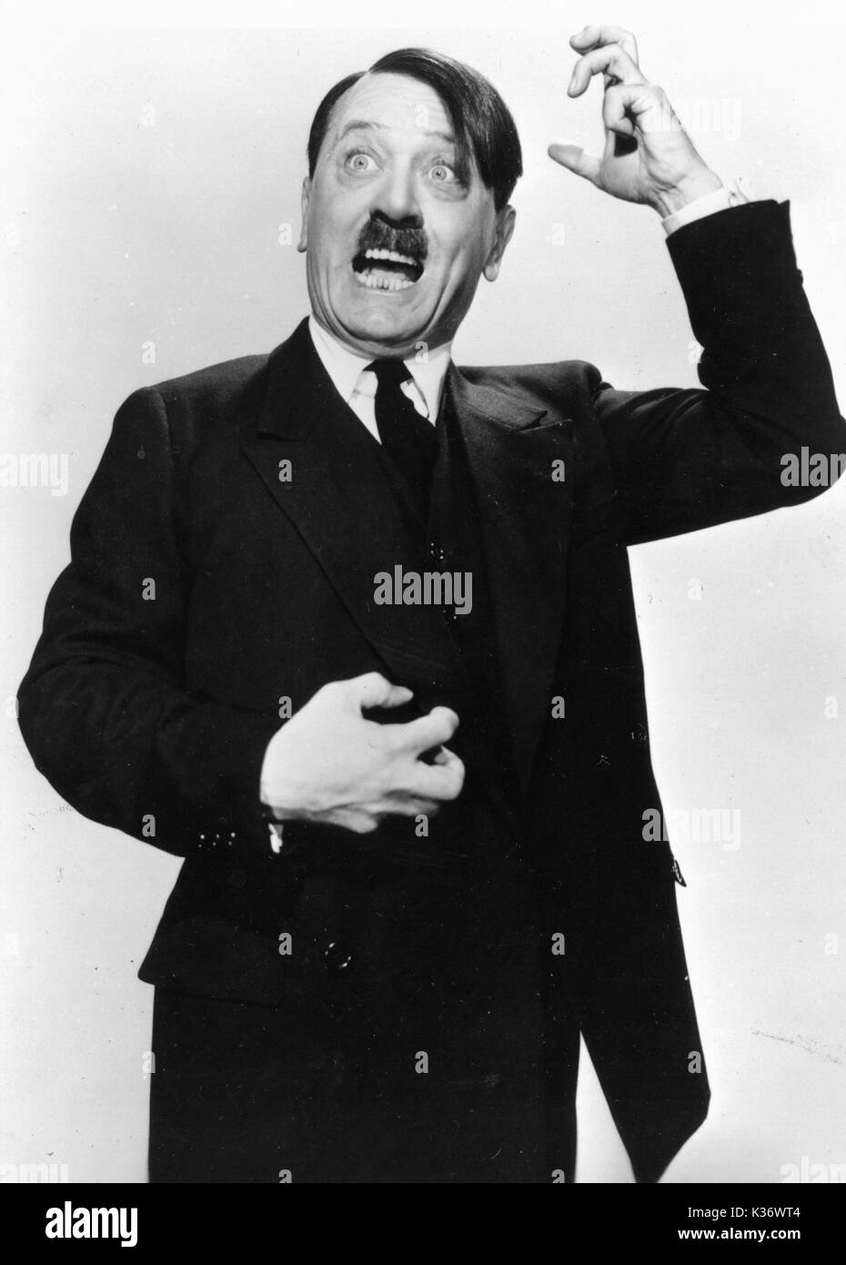 UNIDENTIFIED ACTOR IN UNIDENTIFIED FILM IMPERSONATING HITLER Stock Photo