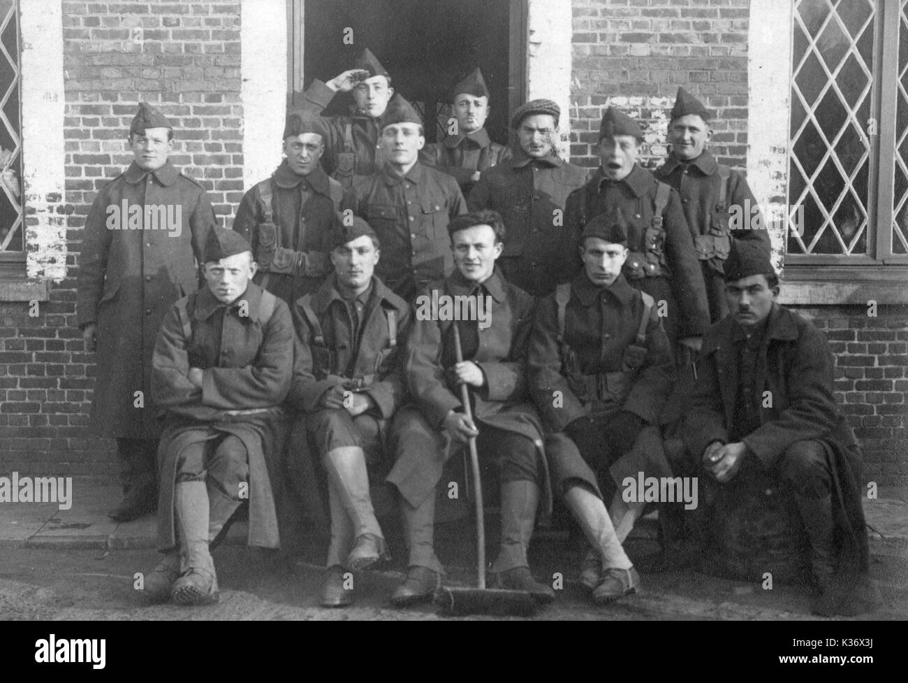 Belgian Soldiers WW1 Stock Photo