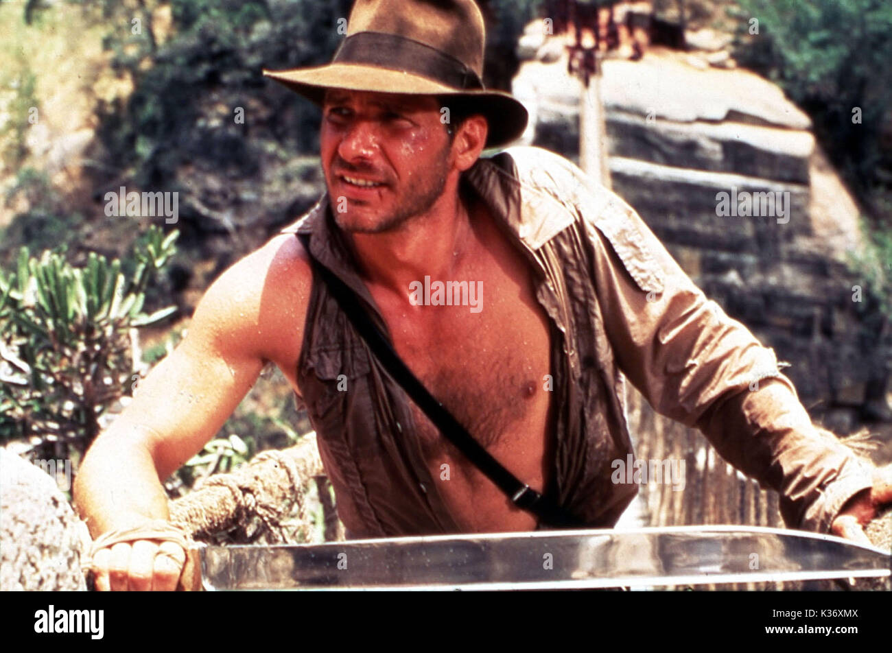 INDIANA JONES AND THE TEMPLE OF DOOM HARRISON FORD PLEASE CREDIT LUCASFILM     Date: 1984 Stock Photo