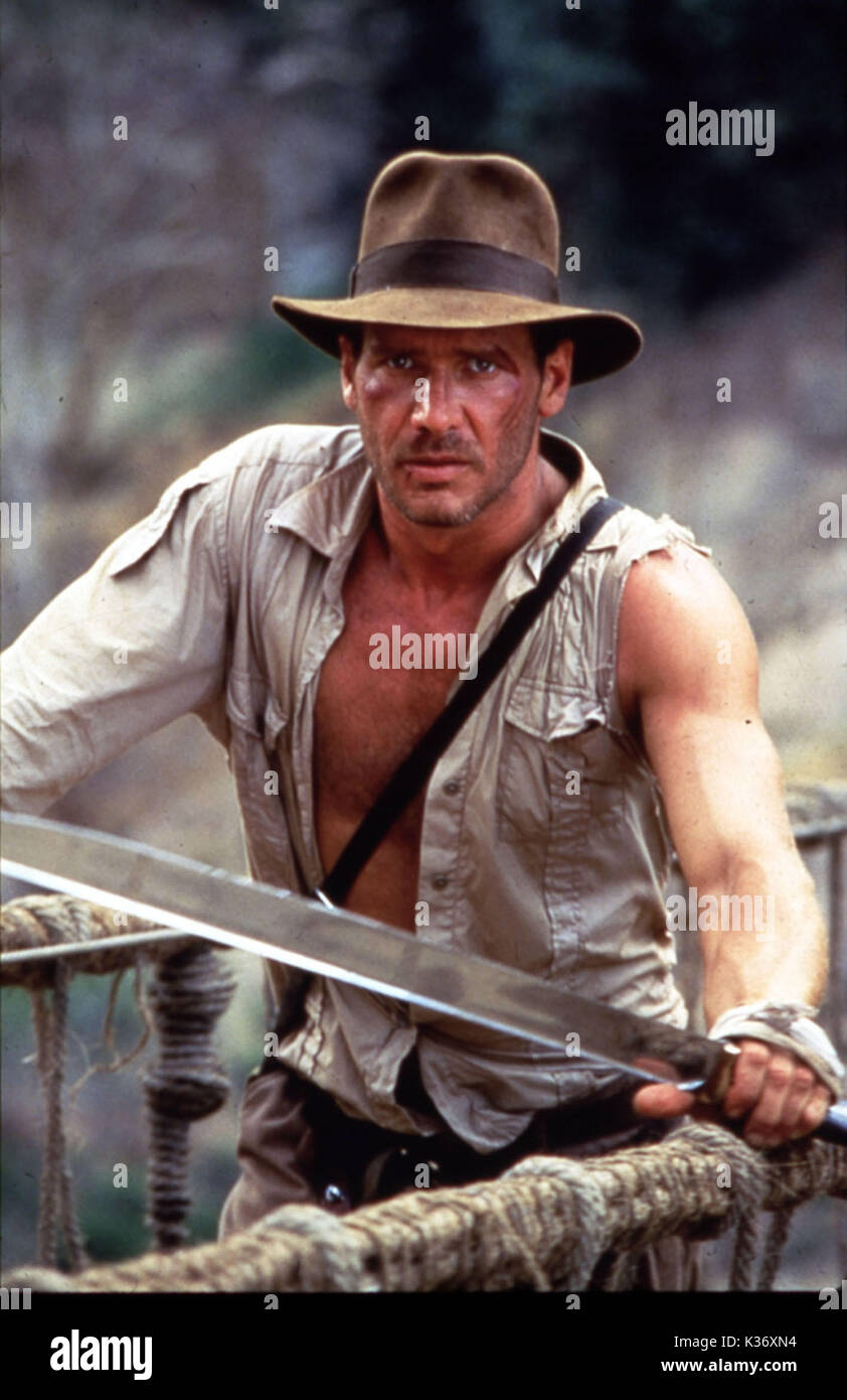 INDIANA JONES AND THE TEMPLE OF DOOM HARRISON FORD PLEASE CREDIT LUCASFILM     Date: 1984 Stock Photo