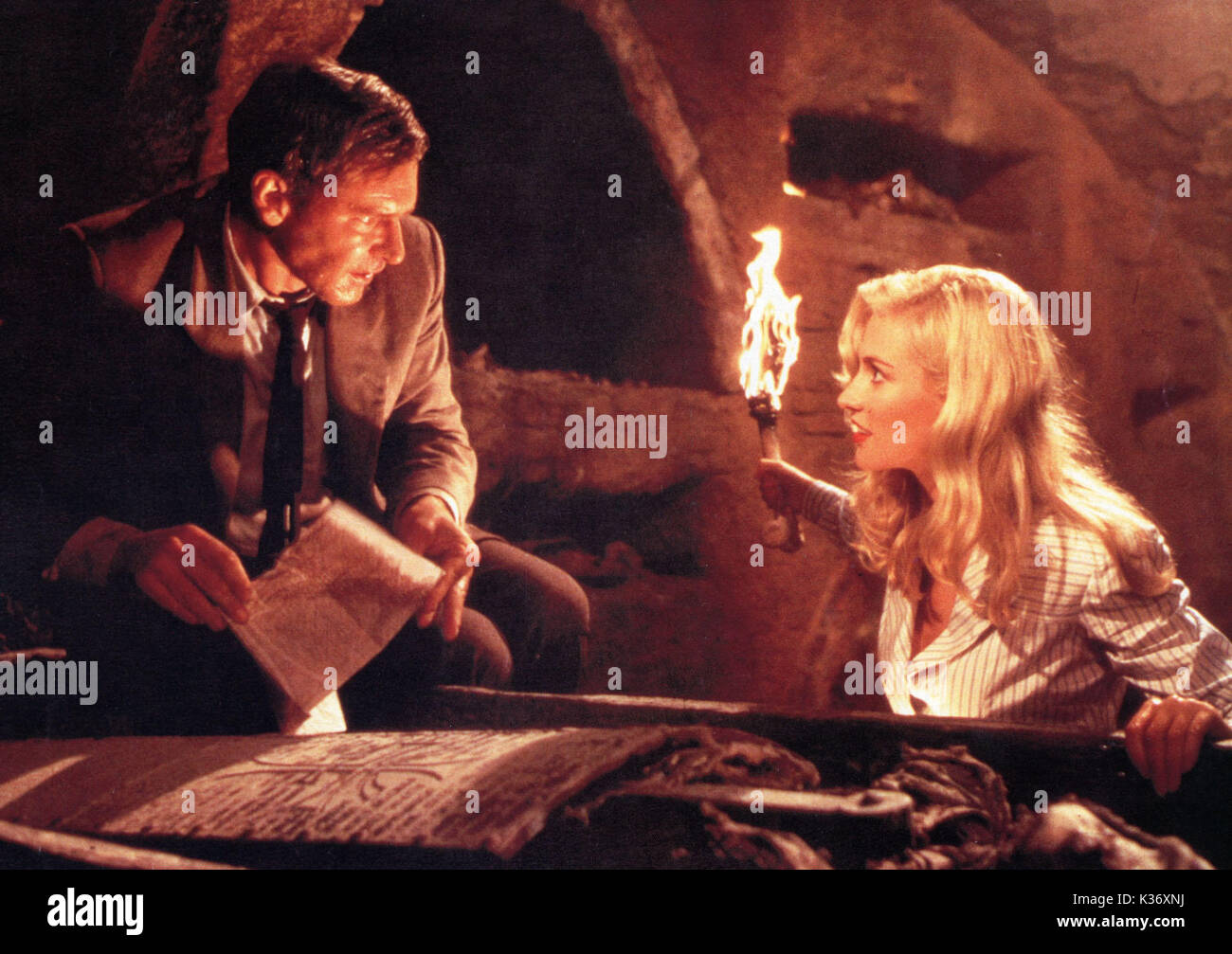 INDIANA JONES AND THE LAST CRUSADE HARRISON FORD AND ALISON DOODY PLEASE CREDIT: LUCASFILM     Date: 1989 Stock Photo