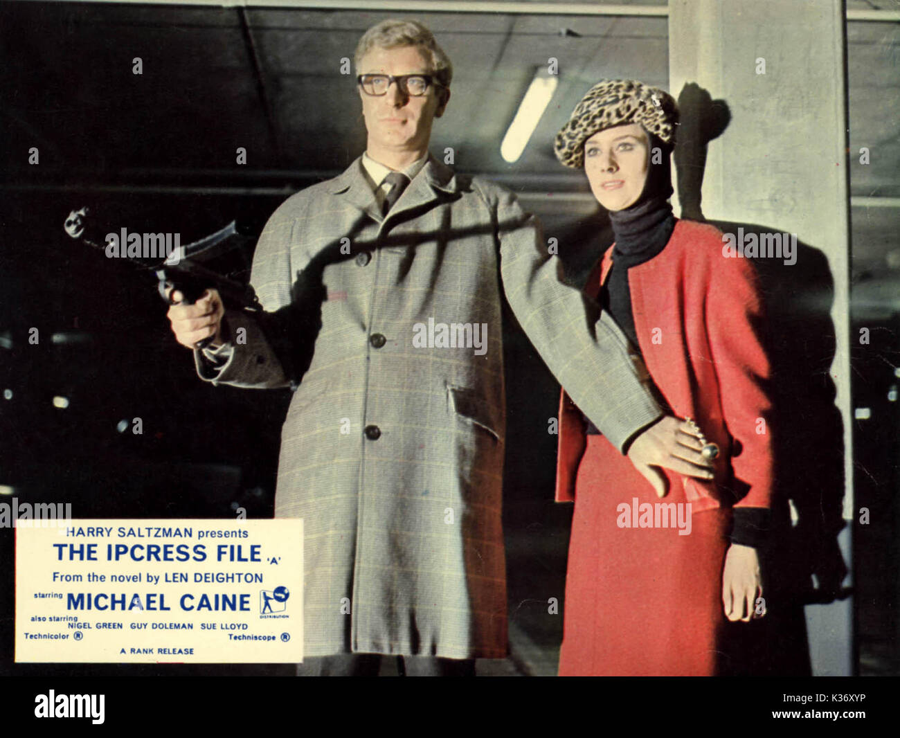 THE IPCRESS FILE MICHAEL CAINE AS HARRY PALMER, SUE LLOYD AS JEAN COURTNEY     Date: 1965 Stock Photo