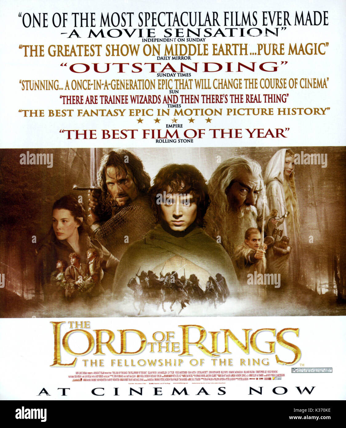 THE LORD OF THE RINGS: THE FELLOWSHIP OF THE RING YOU MUST CREDIT: NEW LINE  CINEMA Poster from The Ronald Grant Archive THE LORD OF THE RINGS: THE  FELLOWSHIP OF THE RING