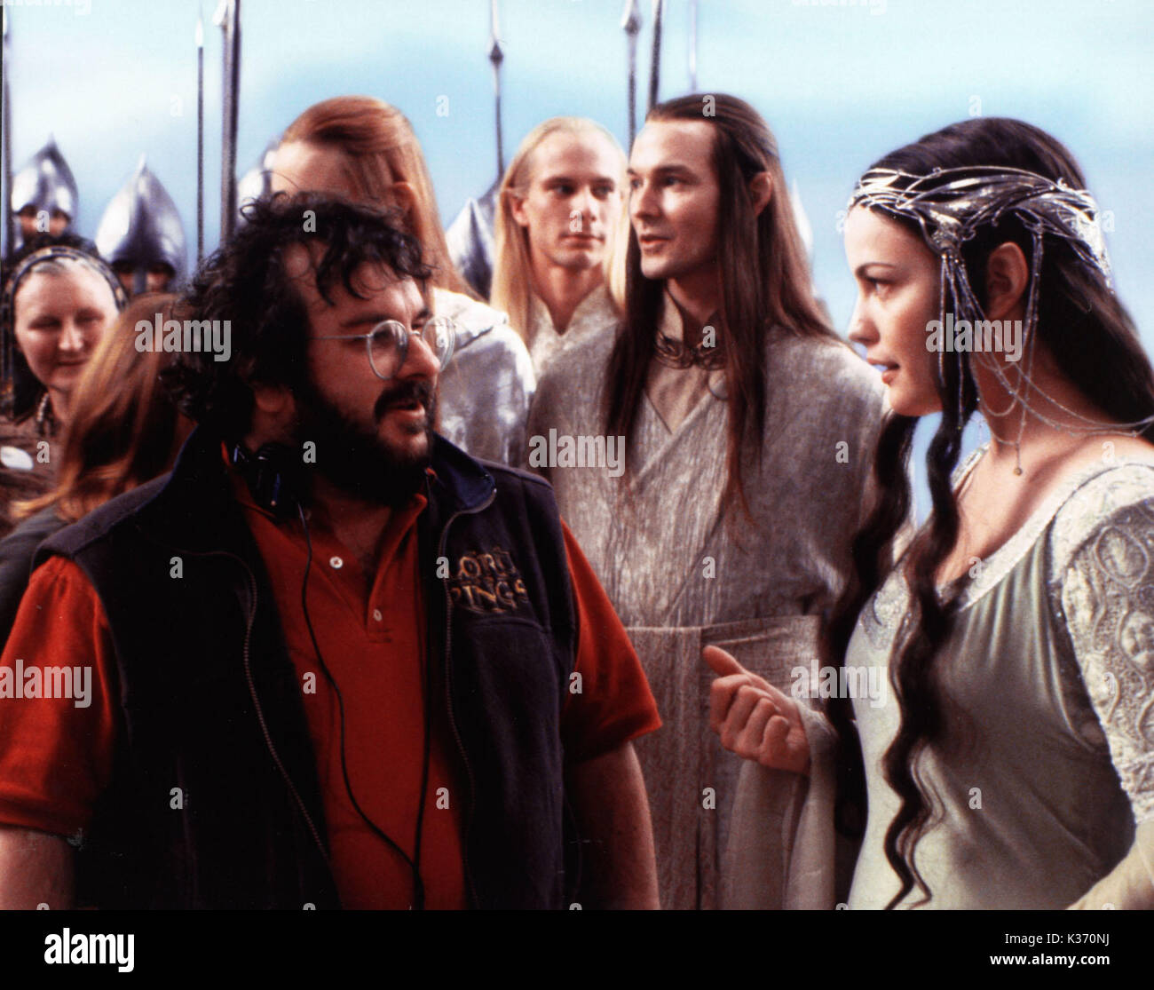 THE LORD OF THE RINGS: THE RETURN OF THE KING DIRECTOR PETER JACKSON WITH LIV TYLER NEW LINE CINEMA     Date: 2003 Stock Photo