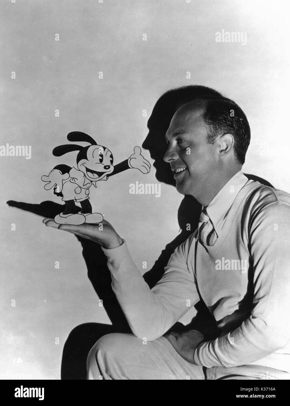 WALTER LANTZ WITH OSWALD THE LUCKY RABBIT Stock Photo - Alamy