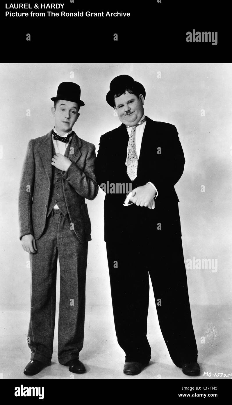 STANLEY LAUREL, OLIVER HARDY Stock Photo