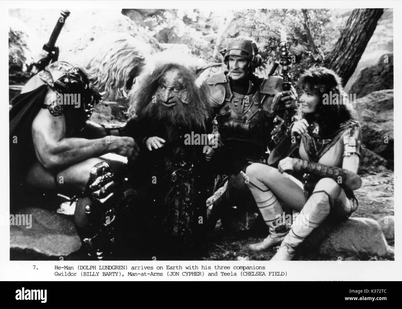 MASTERS OF THE UNIVERSE (US 1987) CANNON FILMS'GOLAN-GLOBUS DOLPH LUNDGREN, BILLY BARTY, JON CYPHER, CHELSEA FIELD   MASTERS OF THE UNIVERSE (US 1987) CANNON FILMS'GOLAN-GLOBUS DOLPH LUNDGREN, BILLY BARTY, JON CYPHER, CHELSEA FIELD Stock Photo