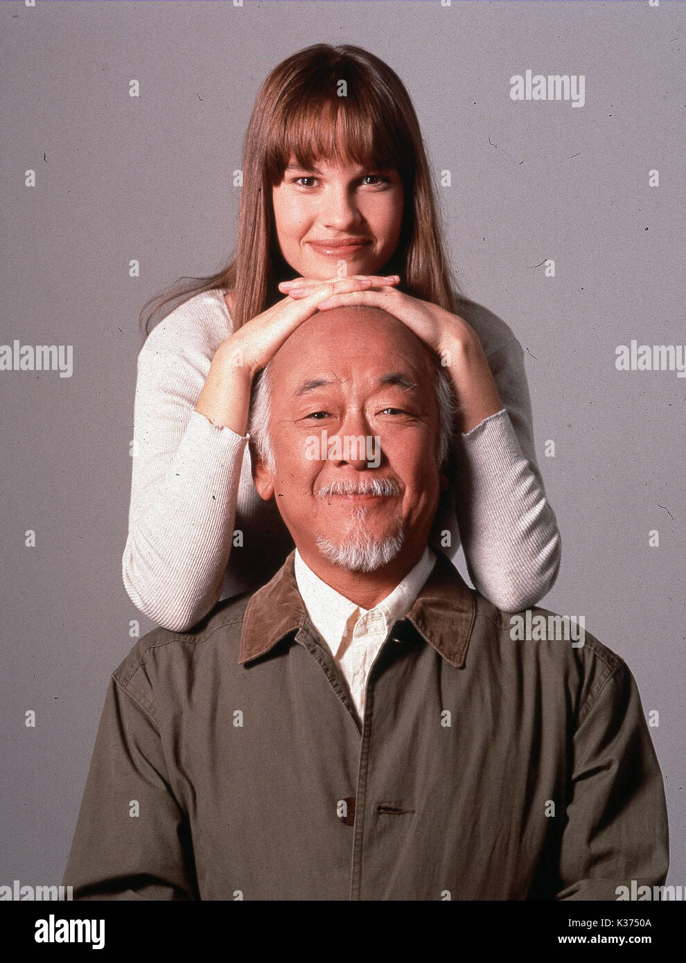THE NEXT KARATE KID HILARY SWANK AND PAT MORITA   A COLUMBIA PICTURE     Date: 1994 Stock Photo